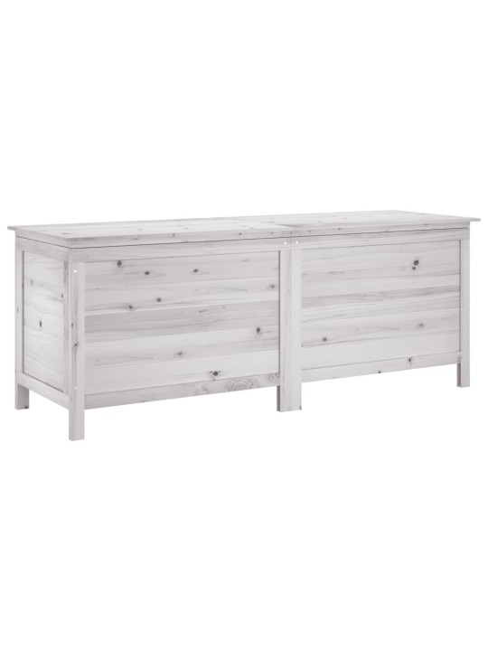 Dārza uzglabāšanas kaste, balta, 150x50x56,5 cm, egles koks