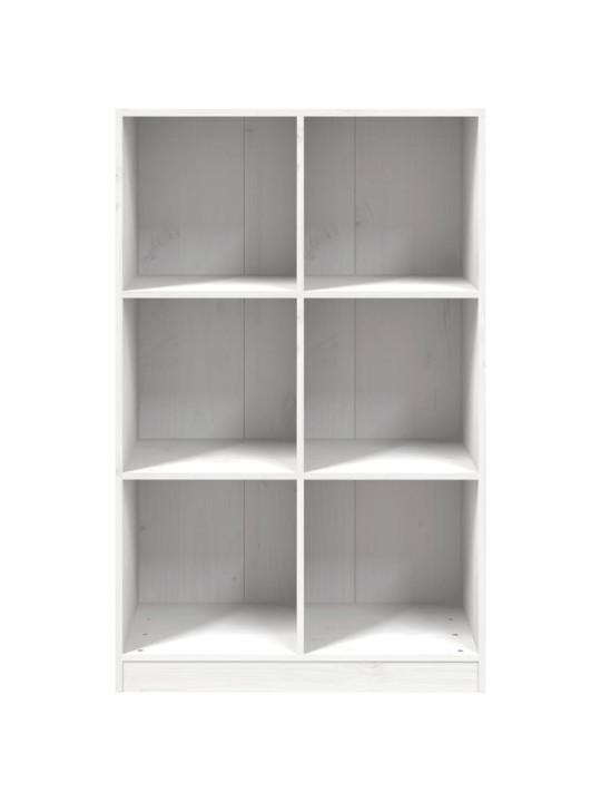 Grāmatu plaukts, balts, 70x33x110 cm, priedes masīvkoks