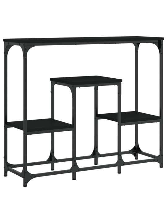 Konsoles galdiņš, melns, 89,5x28x76 cm, inženierijas koks
