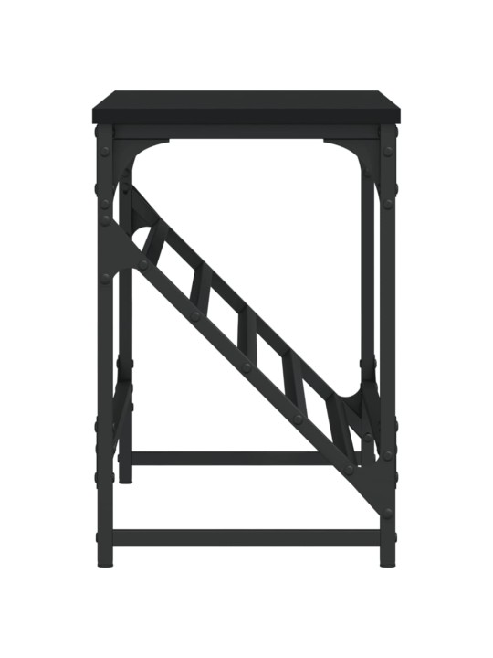 Apavu plaukts, melns, 90x30x45 cm, inženierijas koks