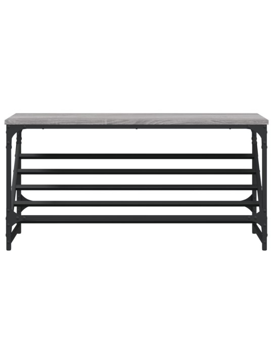 Apavu plaukts, pelēka ozolkoka, 90x30x45 cm, inženierijas koks