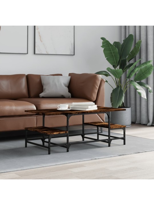 Kafijas galdiņš, koka krāsa, 100x50,5x40 cm, inženierijas koks