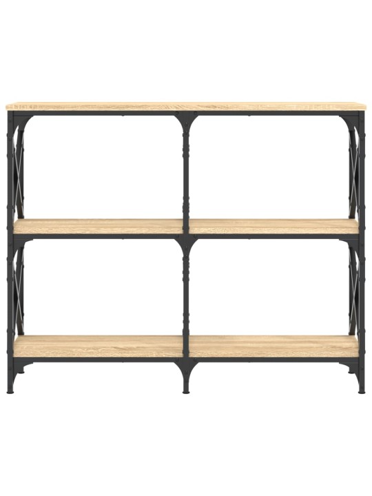 Konsoles galdiņš, koka krāsa, 100x28x80,5 cm, inženierijas koks