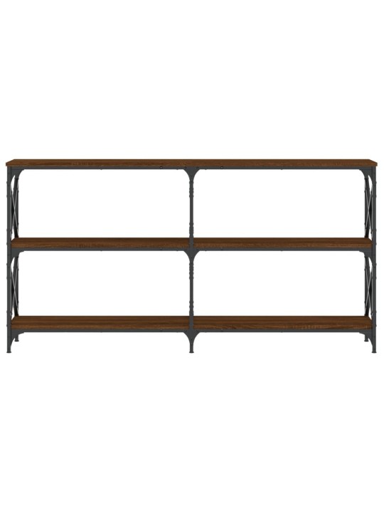 Konsoles galdiņš, brūns, 156x28x80,5 cm, inženierijas koks