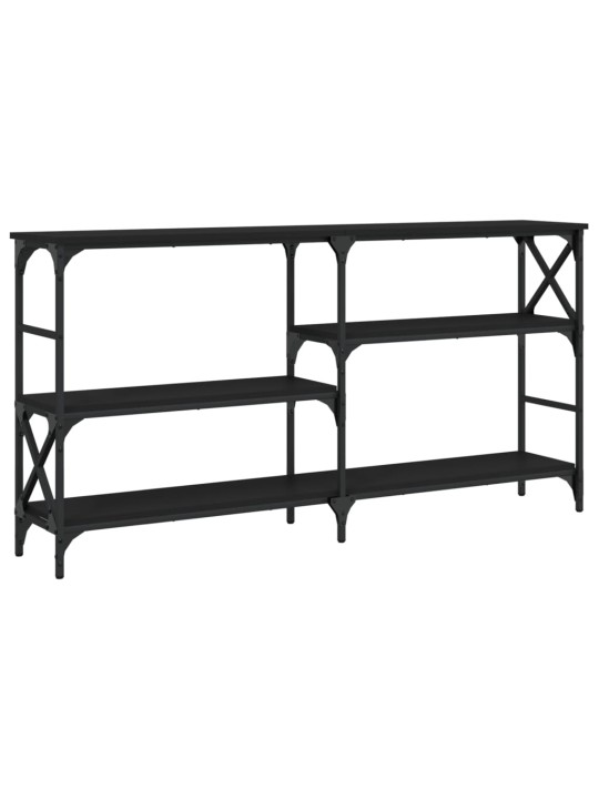 Konsoles galdiņš, melns, 150x29x76,5 cm, inženierijas koks
