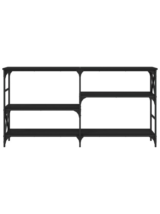 Konsoles galdiņš, melns, 150x29x76,5 cm, inženierijas koks