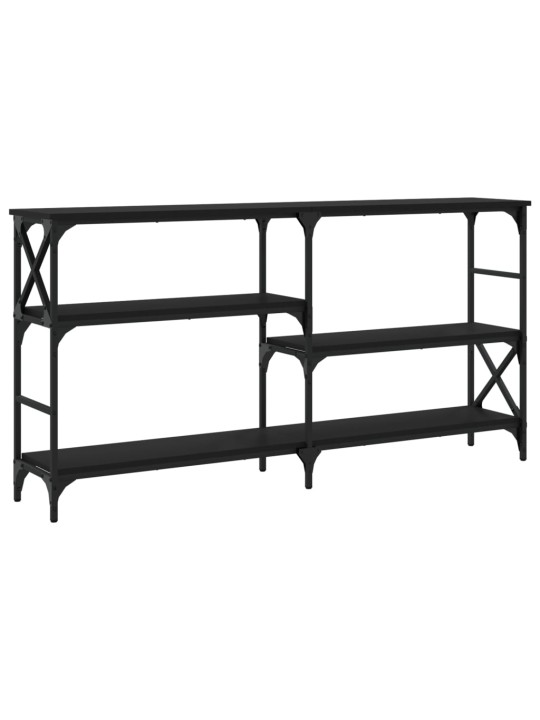 Konsoles galdiņš, melns, 150x29x76,5 cm, inženierijas koks