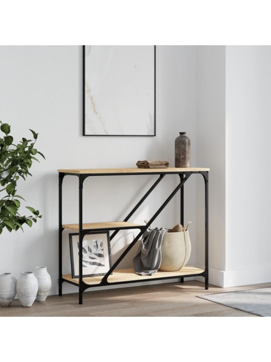 Konsoles galdiņš, koka krāsa, 88,5x30x75 cm, inženierijas koks