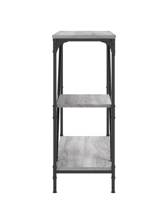 Konsoles galdiņš, pelēcīgs, 88,5x30x75 cm, inženierijas koks