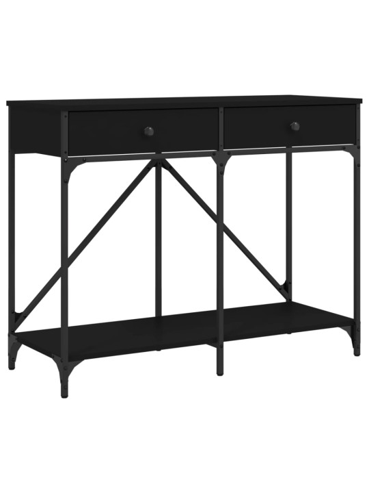 Konsoles galdiņš, melns, 100x39x78,5 cm, inženierijas koks