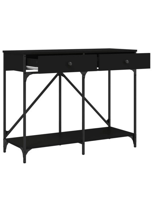 Konsoles galdiņš, melns, 100x39x78,5 cm, inženierijas koks