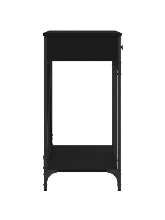 Konsoles galdiņš, melns, 100x39x78,5 cm, inženierijas koks