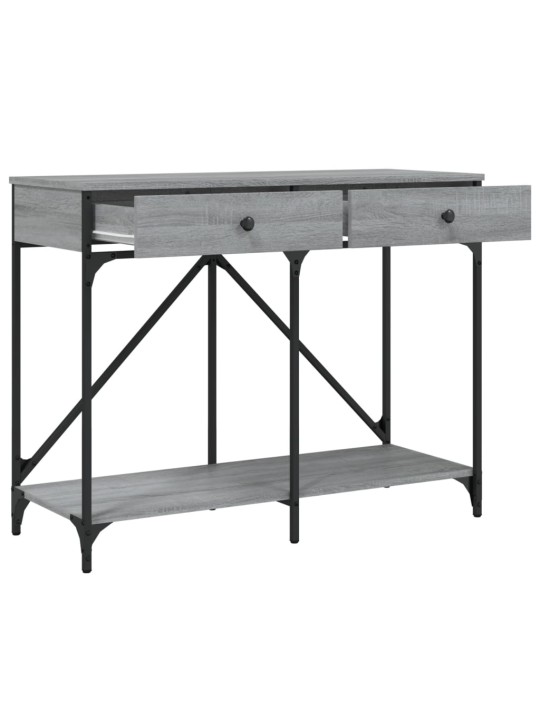 Konsoles galdiņš, pelēcīgs, 100x39x78,5 cm, inženierijas koks