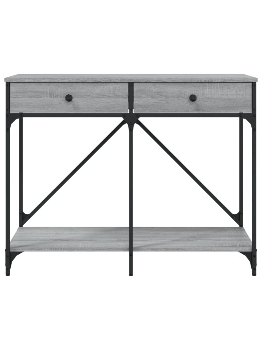 Konsoles galdiņš, pelēcīgs, 100x39x78,5 cm, inženierijas koks