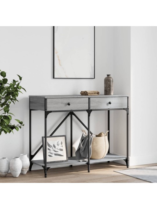 Konsoles galdiņš, pelēcīgs, 100x39x78,5 cm, inženierijas koks
