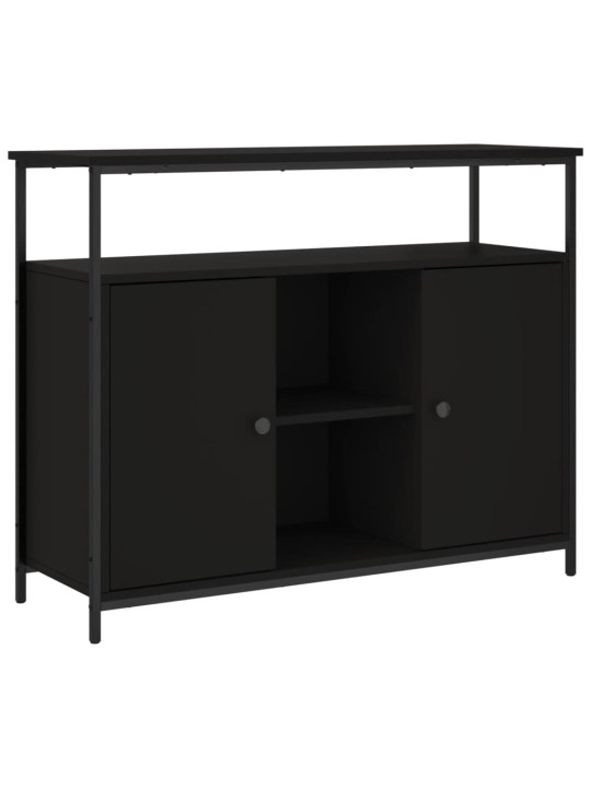 Kumode, melna, 100x35x80 cm, inženierijas koks