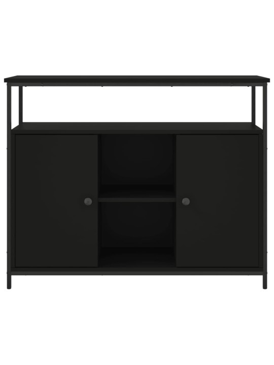 Kumode, melna, 100x35x80 cm, inženierijas koks