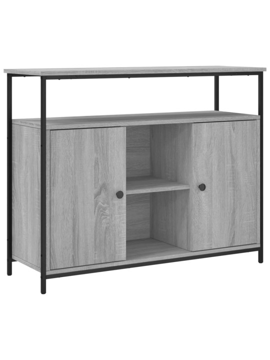 Kumode, pelēka ozolkoka, 100x35x80 cm, inženierijas koks