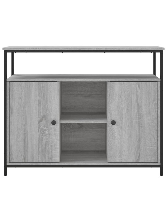 Kumode, pelēka ozolkoka, 100x35x80 cm, inženierijas koks
