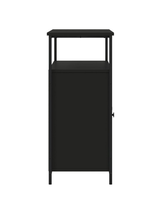 Kumode, melna, 100x35x80 cm, inženierijas koks