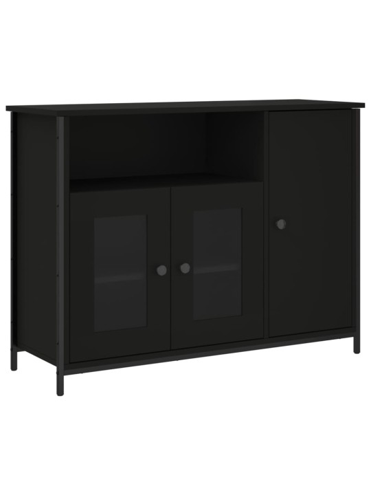 Kumode, melna, 100x35x75 cm, inženierijas koks