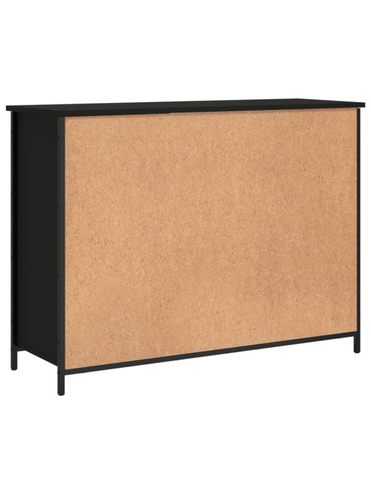 Kumode, melna, 100x35x75 cm, inženierijas koks