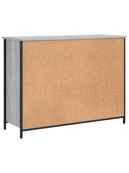 Kumode, pelēka ozolkoka, 100x35x75 cm, inženierijas koks