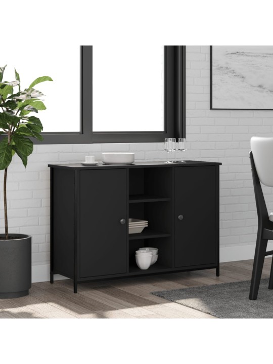 Kumode, melna, 100x35x70 cm, inženierijas koks