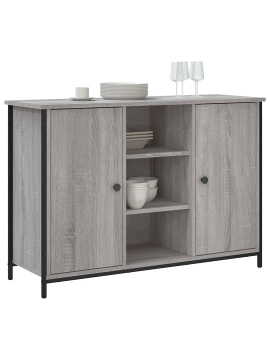 Kumode, pelēka ozolkoka, 100x35x70 cm, inženierijas koks