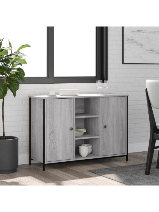 Kumode, pelēka ozolkoka, 100x35x70 cm, inženierijas koks
