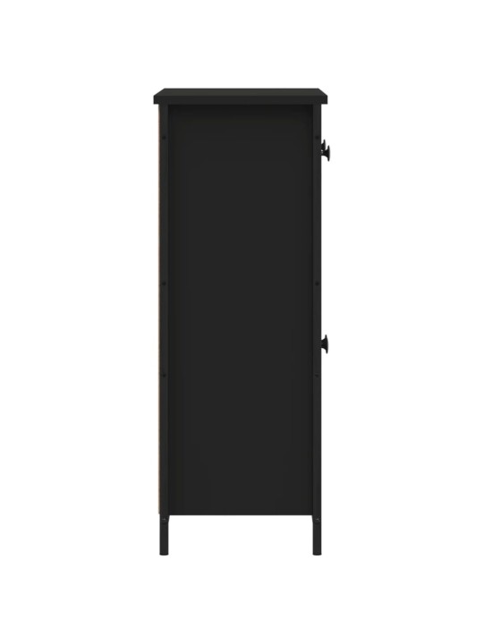Kumode, melna, 70x30x80 cm, inženierijas koks