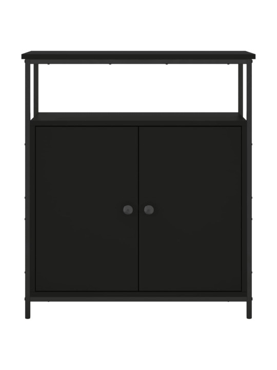 Kumode, melna, 70x30x80 cm, inženierijas koks