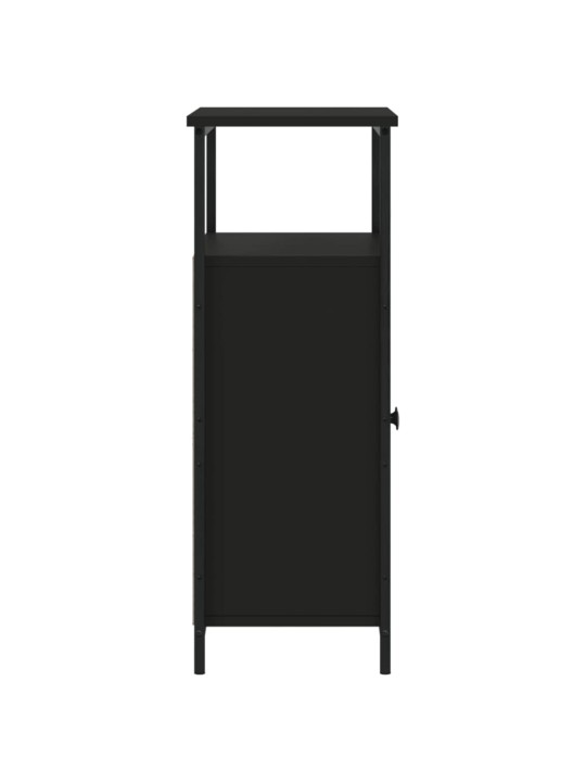 Kumode, melna, 70x30x80 cm, inženierijas koks