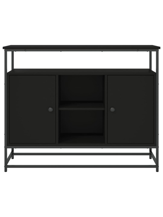 Kumode, melna, 100x35x80 cm, inženierijas koks