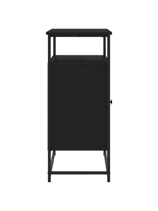 Kumode, melna, 100x35x80 cm, inženierijas koks