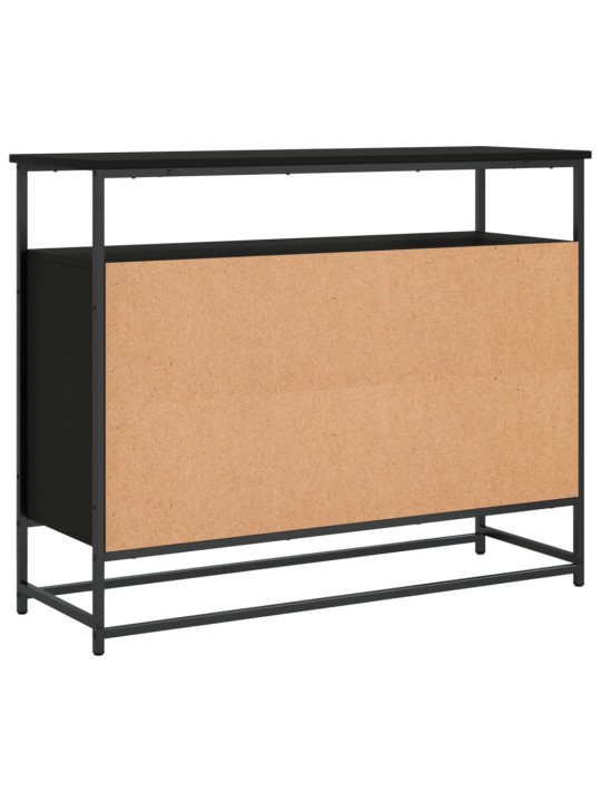 Kumode, melna, 100x35x80 cm, inženierijas koks