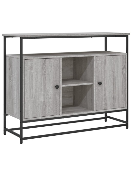 Kumode, pelēka ozolkoka, 100x35x80 cm, inženierijas koks
