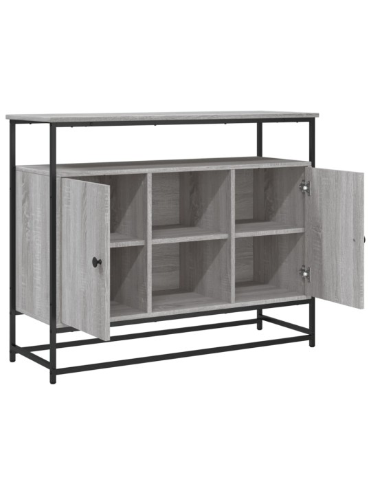 Kumode, pelēka ozolkoka, 100x35x80 cm, inženierijas koks