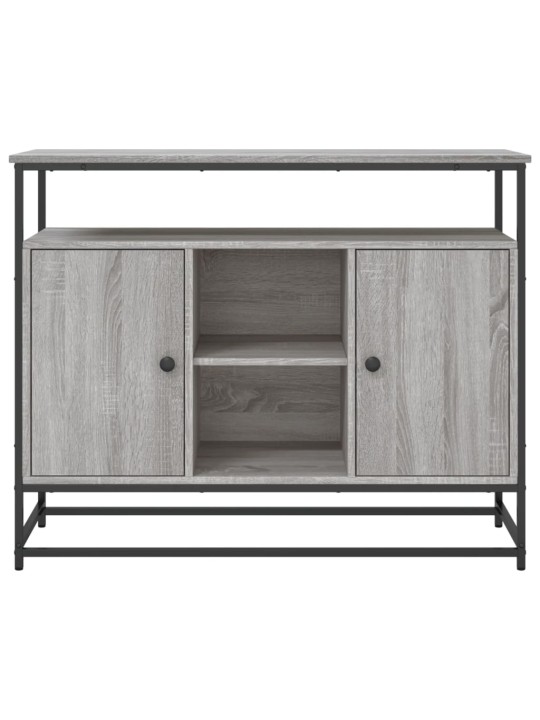 Kumode, pelēka ozolkoka, 100x35x80 cm, inženierijas koks