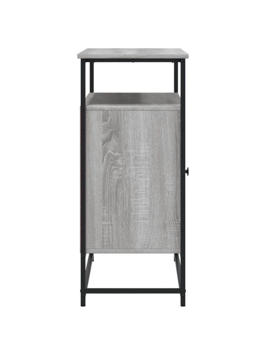 Kumode, pelēka ozolkoka, 100x35x80 cm, inženierijas koks