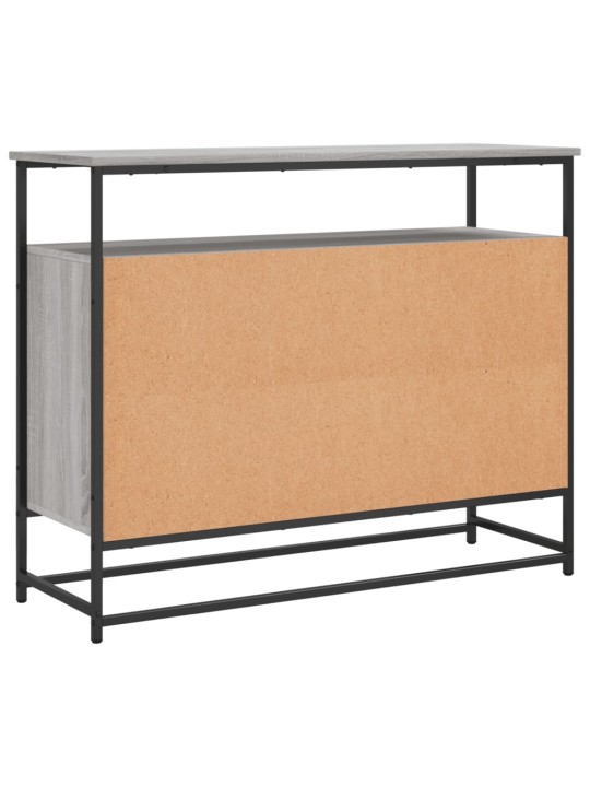 Kumode, pelēka ozolkoka, 100x35x80 cm, inženierijas koks