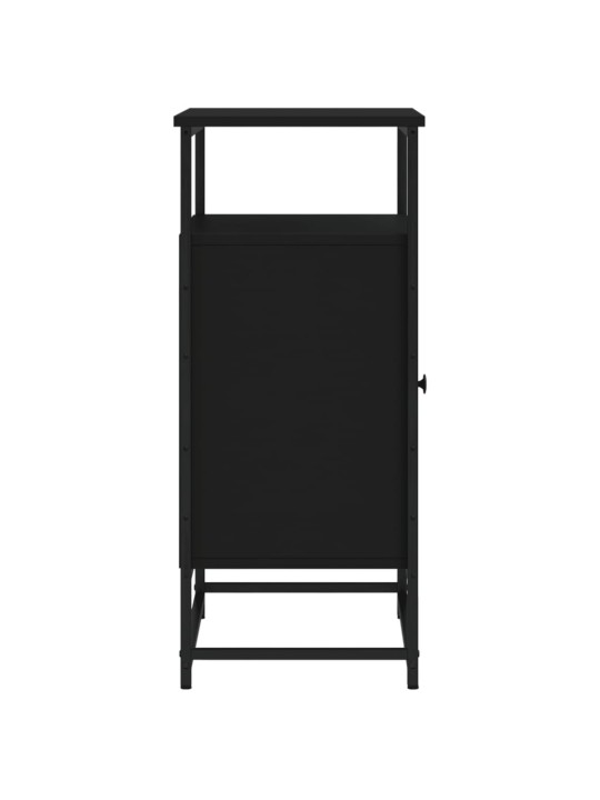 Kumode, melna, 69x35x80 cm, inženierijas koks