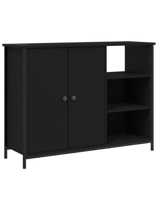 Kumode, melna, 100x33x75 cm, inženierijas koks