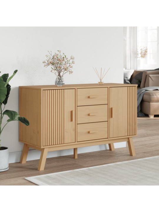 Kumode olden, 114x43x73,5 cm, brūna, priedes masīvkoks