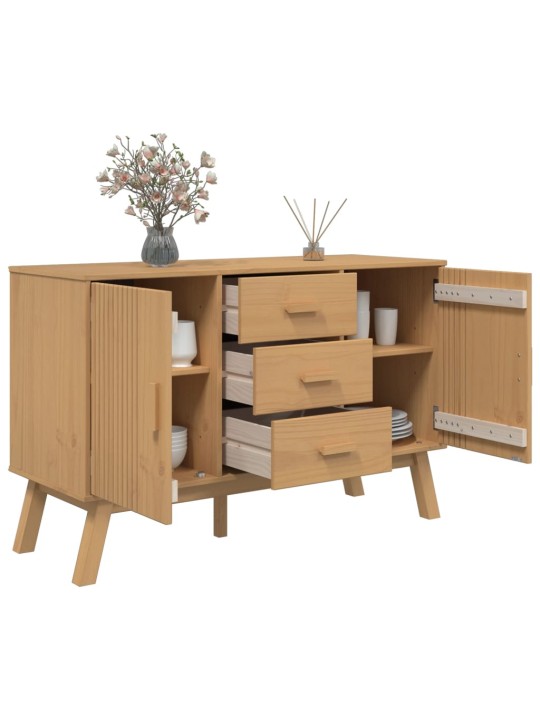 Kumode olden, 114x43x73,5 cm, brūna, priedes masīvkoks