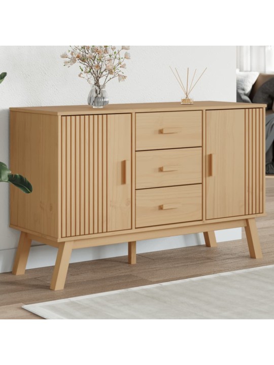 Kumode olden, 114x43x73,5 cm, brūna, priedes masīvkoks