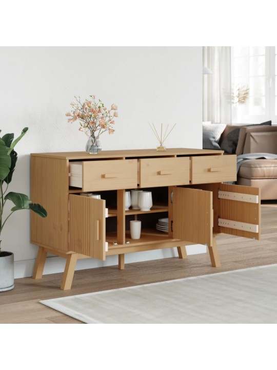 Kumode OLDEN, 114x43x73,5 cm, brūna, priedes masīvkoks