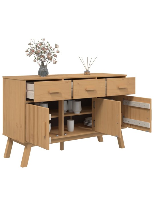 Kumode OLDEN, 114x43x73,5 cm, brūna, priedes masīvkoks