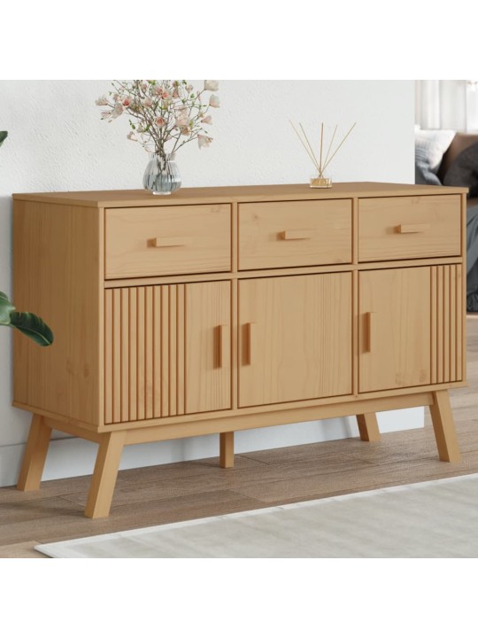 Kumode OLDEN, 114x43x73,5 cm, brūna, priedes masīvkoks