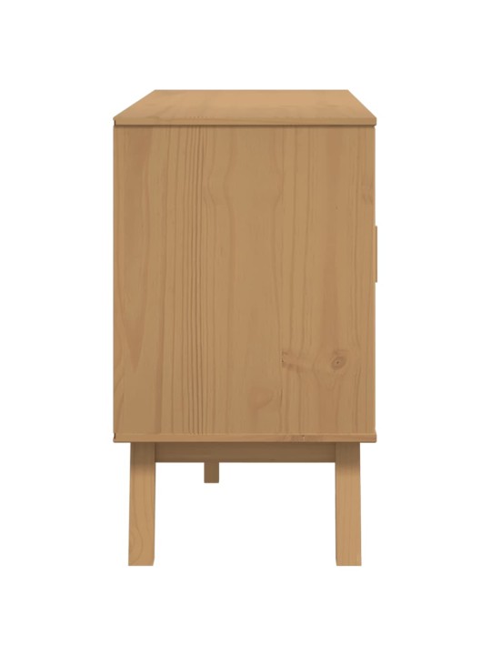 Kumode olden, pelēka, brūna, 114x43x73,5 cm, priedes masīvkoks